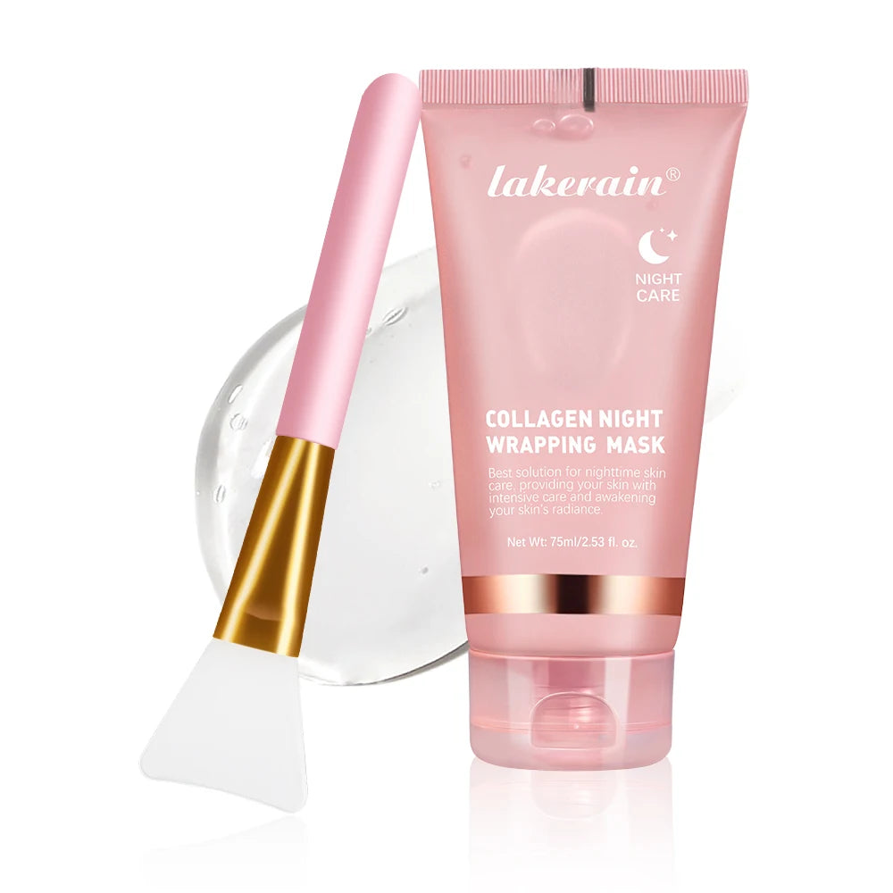 Collagen Nacht Wickel Maske mit Creme und Pinsel